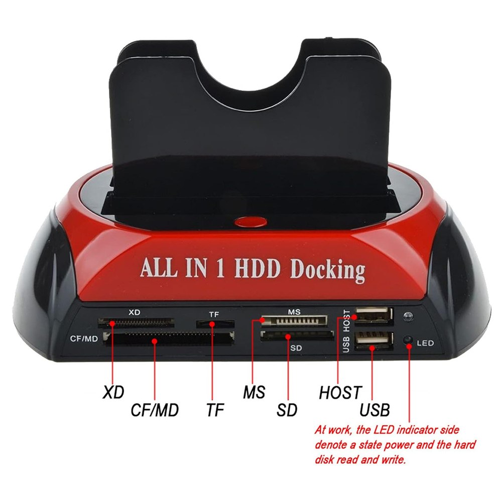 HDD Docking Station Doble 2.5 3.5 Ide SATA USB 3.0 Ms Sf MD S49000