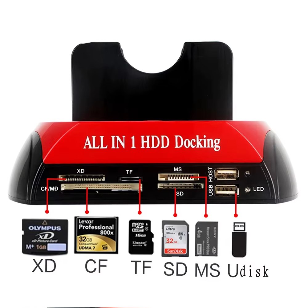 HDD Docking Station Doble 2.5 3.5 Ide SATA USB 3.0 Ms Sf MD S49000