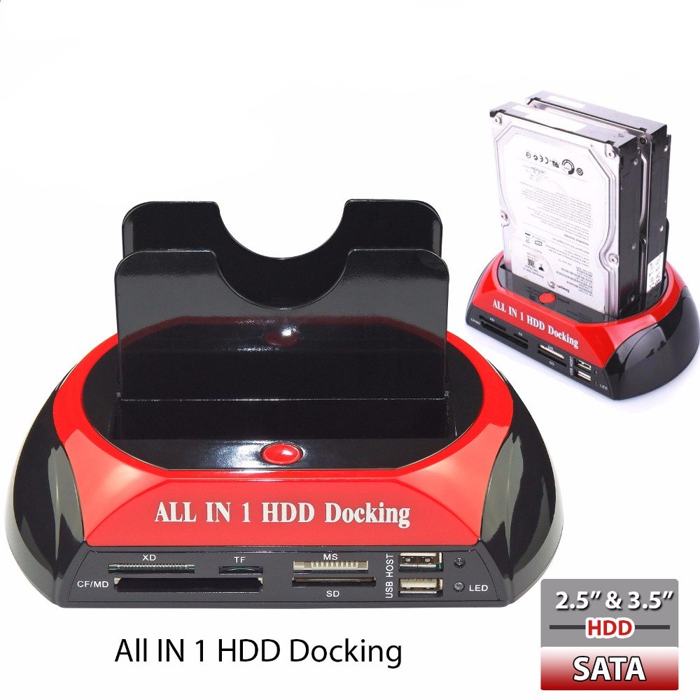 HDD Docking Station Doble 2.5 3.5 Ide SATA USB 3.0 Ms Sf MD S49000