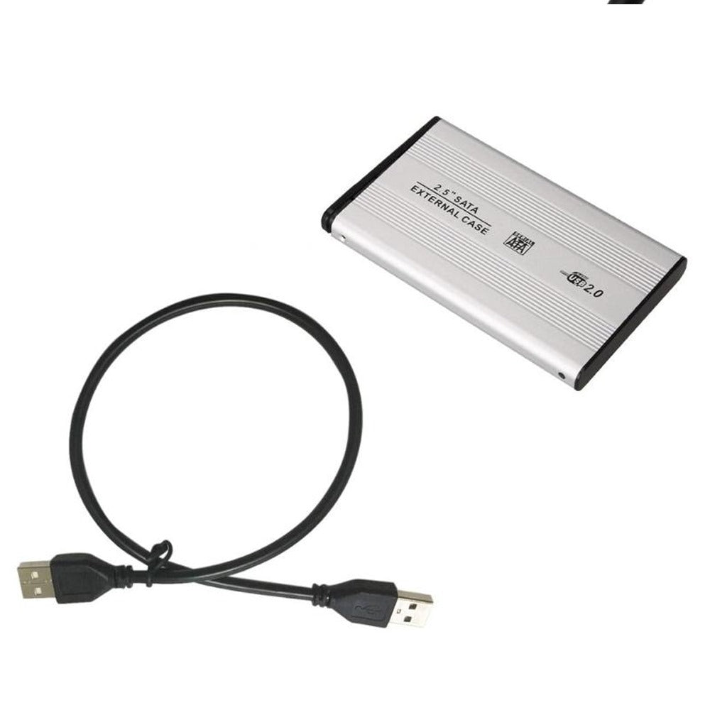 Case Disco Duro Externo Sata 2.5  USB 2.0 Laptop PC Portatil Notebook Plata S49040