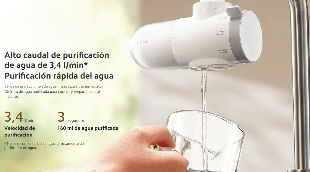 Purificador de Agua para Grifo Xiaomi Faucet Water Purifier Filtración 5 Etapas 3 Modos 4 Filtros S2291
