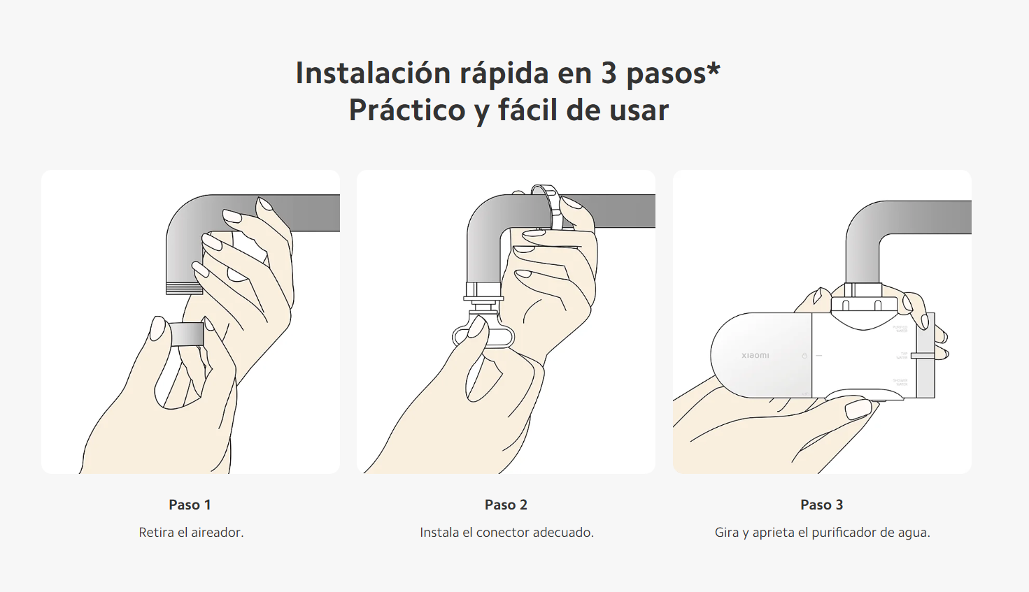 Purificador de Agua para Grifo Xiaomi Faucet Water Purifier Filtración 5 Etapas 3 Modos 4 Filtros S2291