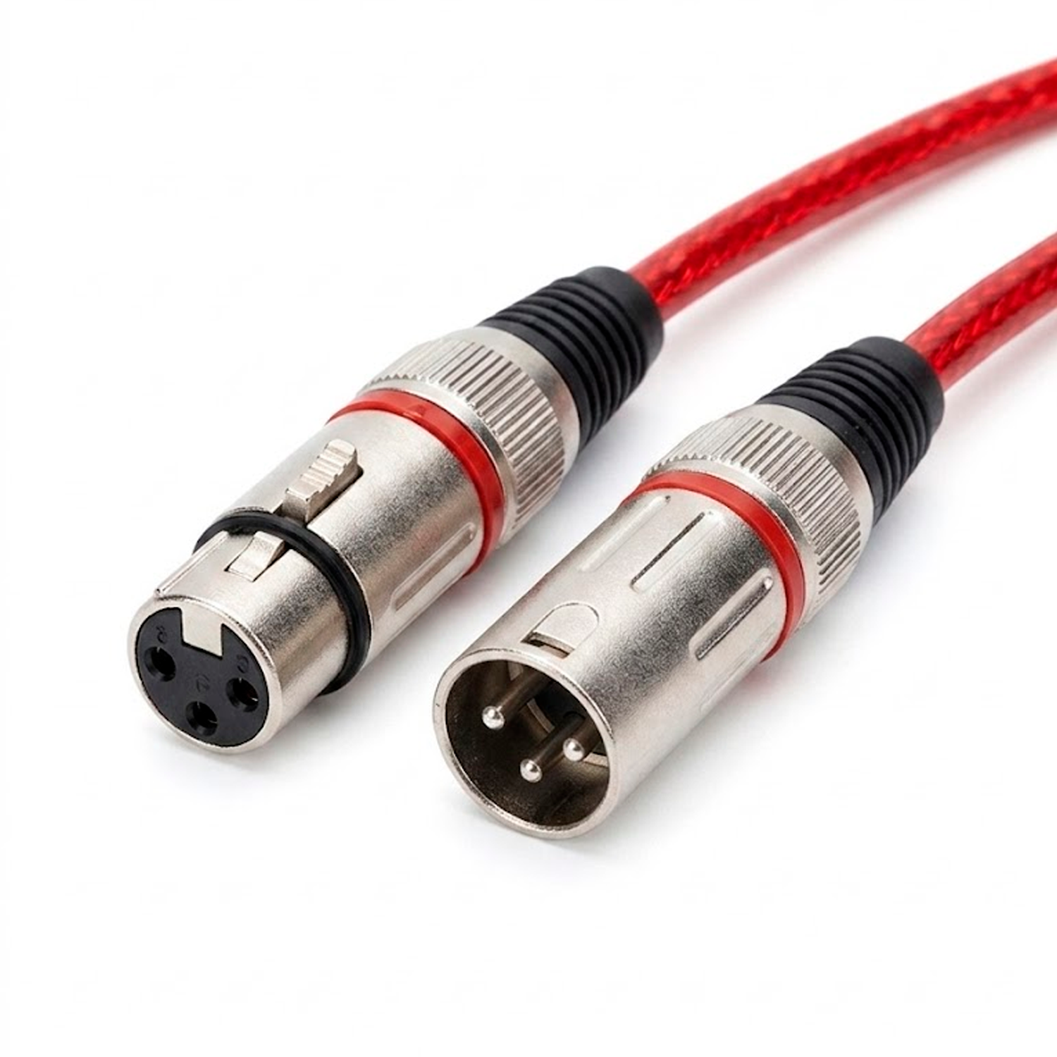 Cable de Audio Profesional Canon XLR Macho a Canon XLR Hembra de Alta Fidelidad (3 Metros) Rojo S2139
