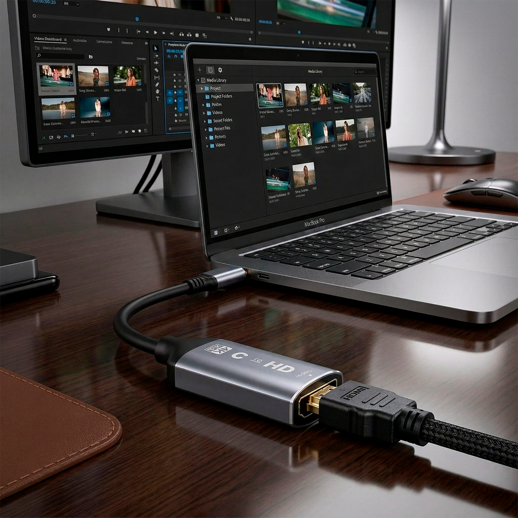 Adaptador Convertidor USB Tipo-C a HDMI 4K Ultra HD (20 cm) s2089