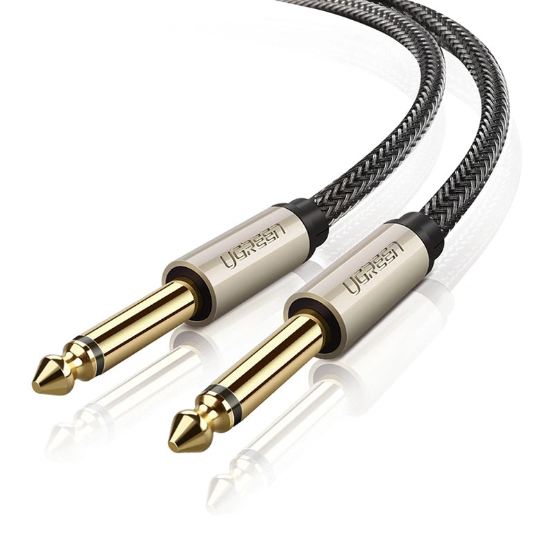 Cable de Audio Mono TS 6.35mm (6.5mm) de 3 Metros Ugreen Trenzado de Nailon S2166