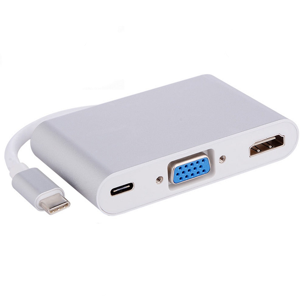 Adaptador Convertidor Tipo C a HDMI USB 3.0 VGA Audio Tipo C 5 en 1 S0014