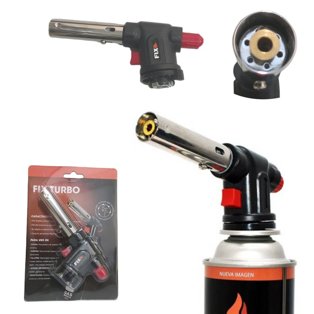 Mini Soplete Flameador Profesional Cocina adaptable para Gas butano FIX S2021