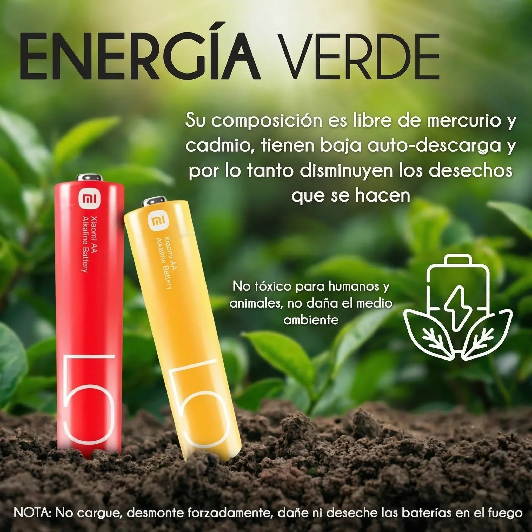 Pilas Alcalinas Xiaomi AA LR6 1.5V Pack x10 Larga Duración y Alto Rendimiento s2051