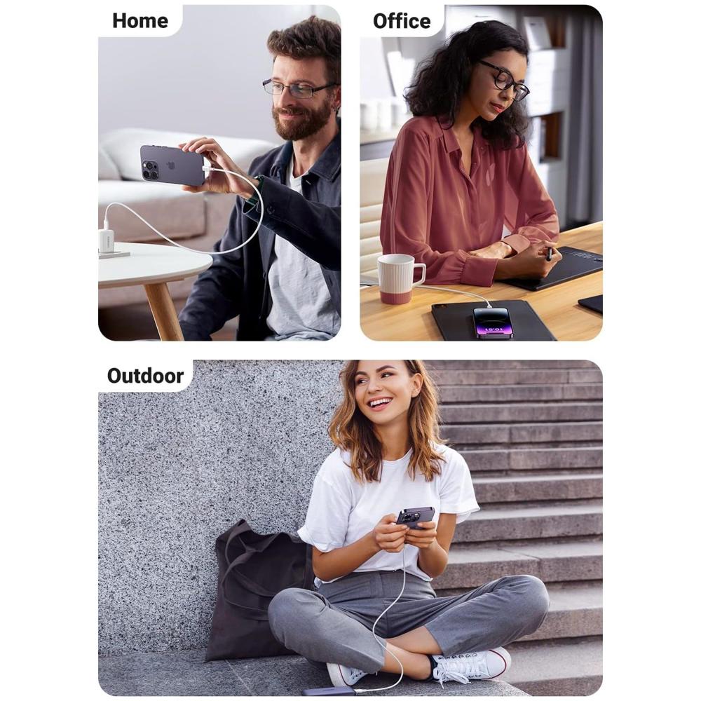 Cable USB-C a Lightning Ugreen Carga Rápida PD Certificado MFi 1 Metro Blanco S2195