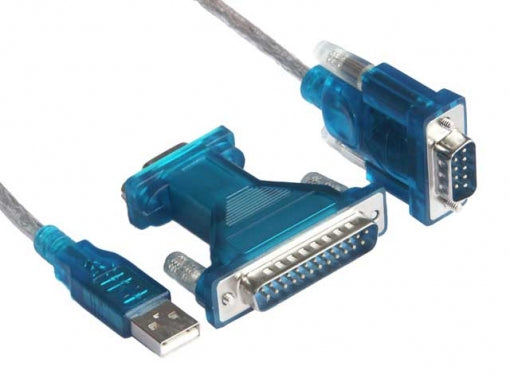 Cable Adaptador USB A Serie RS232 Paralelo DB25 Macho S0663