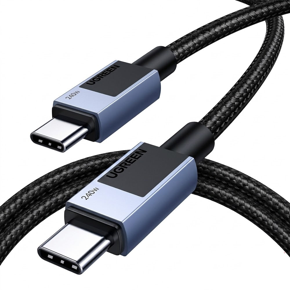 Cable USB-C a USB-C Ugreen Carga Rápida 240W PD 3.1 Trenzado de 2 Metros 45068 S2194