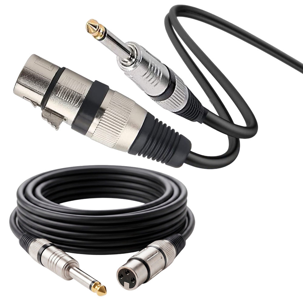 Cable de Audio Profesional Canon XLR Hembra a Plug 6.35mm de Alta Fidelidad 15 Metros S2138