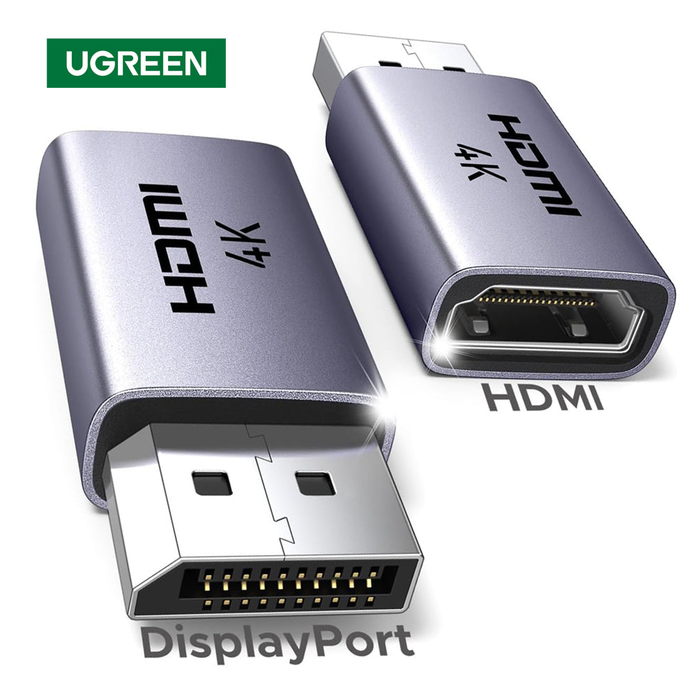 Pack 2 adaptador convertidor Displayport a HDMI 4k 30hz UGREEN unidireccional S2012