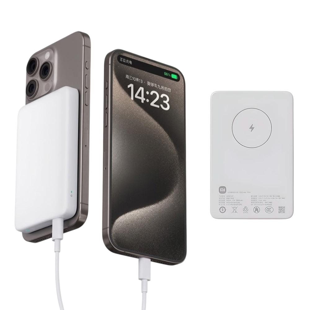 Power Bank Magnético Xiaomi 5000mAh Carga Inalámbrica 7.5W USB-C Compatible iPhone S2040