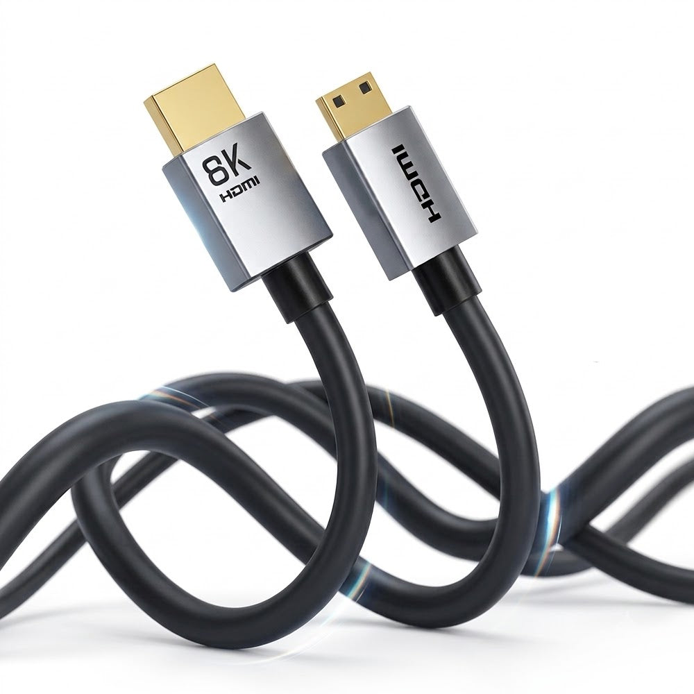 Cable Mini HDMI a HDMI 2.1 Bidireccional 8K a 60Hz 48Gbps CABLETIME de 1.5 Metros CH15J S2187