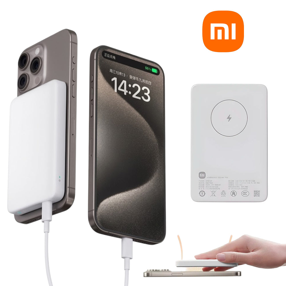 Power Bank Magnético Xiaomi 5000mAh Carga Inalámbrica 7.5W USB-C Compatible iPhone S2040
