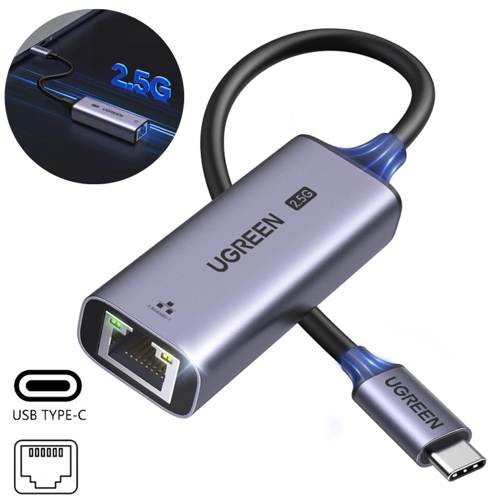 Adaptador de Red USB-C a Ethernet RJ45 2.5G UGREEN de Alta Velocidad S2127