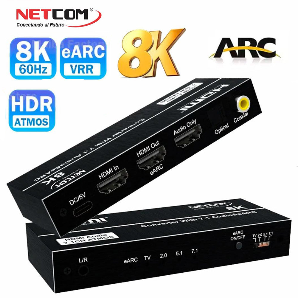 Extractor de Audio HDMI 2.1 Profesional 8K@60Hz 4K@144Hz con eARC S2146