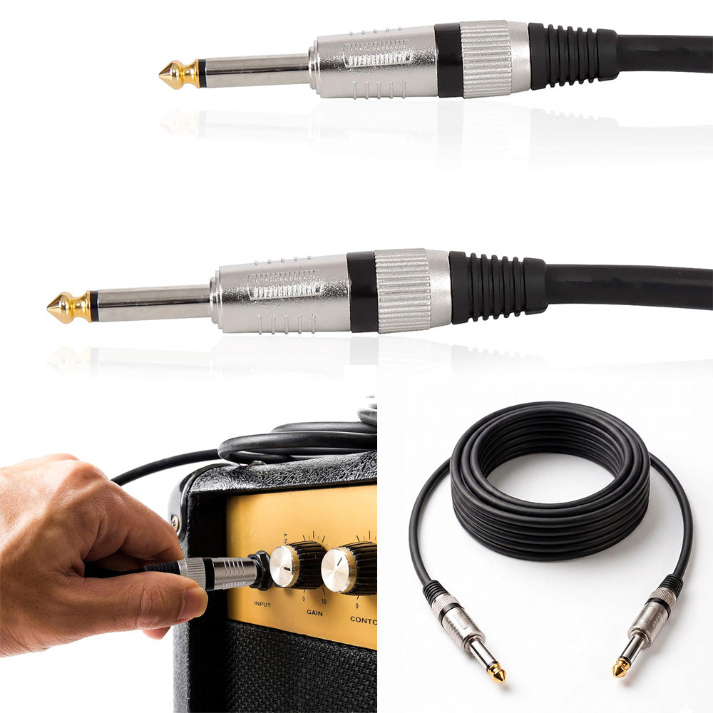 Cable de Audio Profesional Plug 6.35mm a Plug 6.35mm de Alta Fidelidad 10 Metros S2144