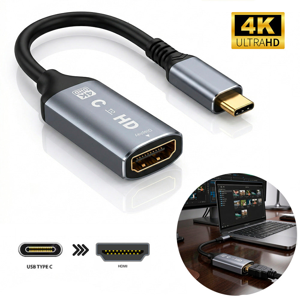Adaptador Convertidor USB Tipo-C a HDMI 4K Ultra HD (20 cm) s2089
