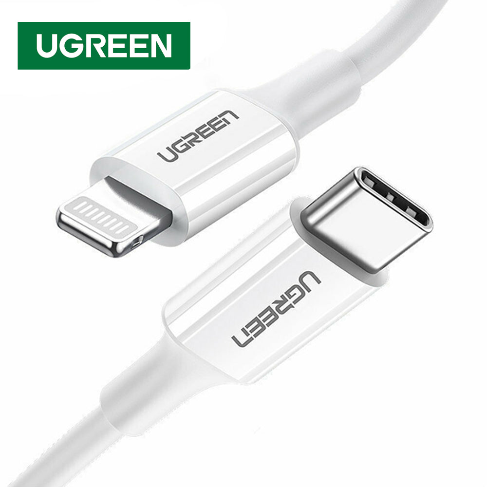Cable UGREEN Tipo C a Lightning 1 Metro Carga Rápida PD 60W para iPhone s2053