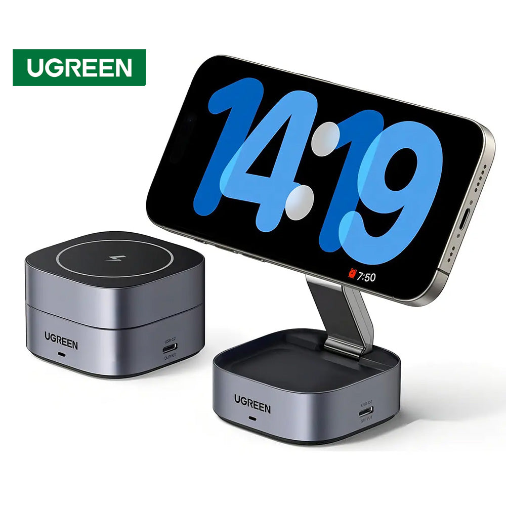 Estación de Carga Inalámbrica Magnética Plegable UGREEN 2 en 1 (15W) s2105