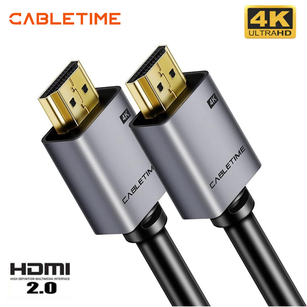 Cable HDMI 2.0 Premium 4K a 60Hz 18Gbps CABLETIME de Alta Velocidad 1 Metro S2176