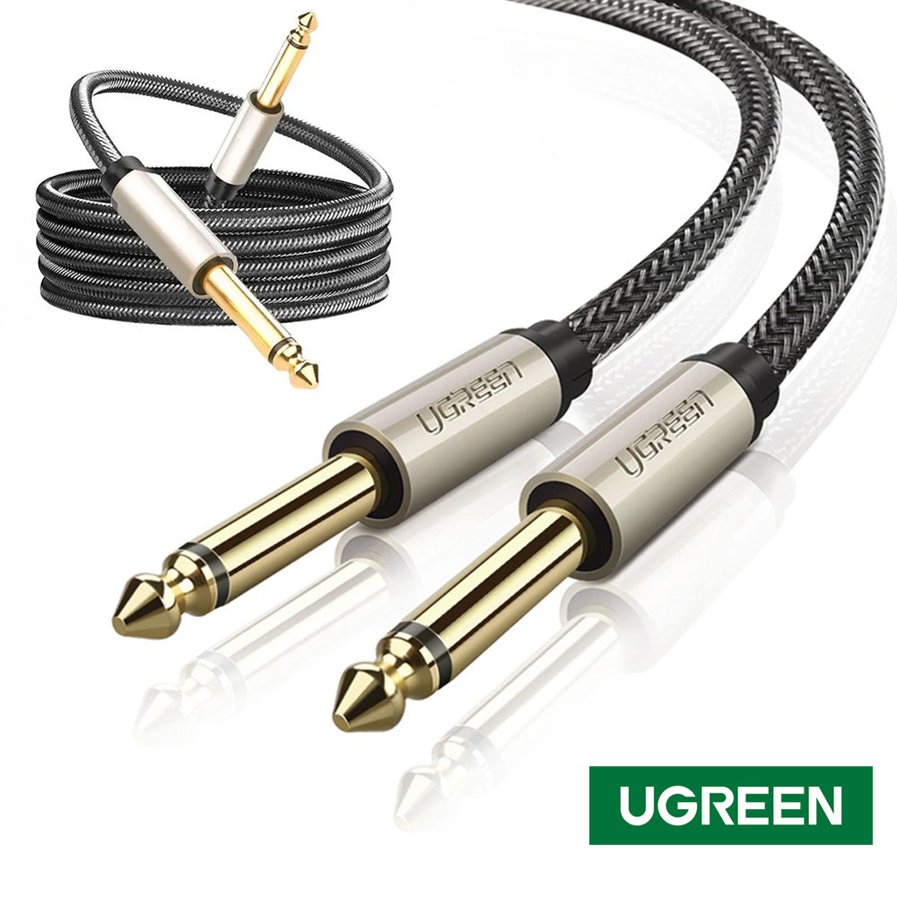 Cable de Audio Mono TS 6.35mm 6.5mm 3 Metros Ugreen Trenzado de Nailon 10639 S2166