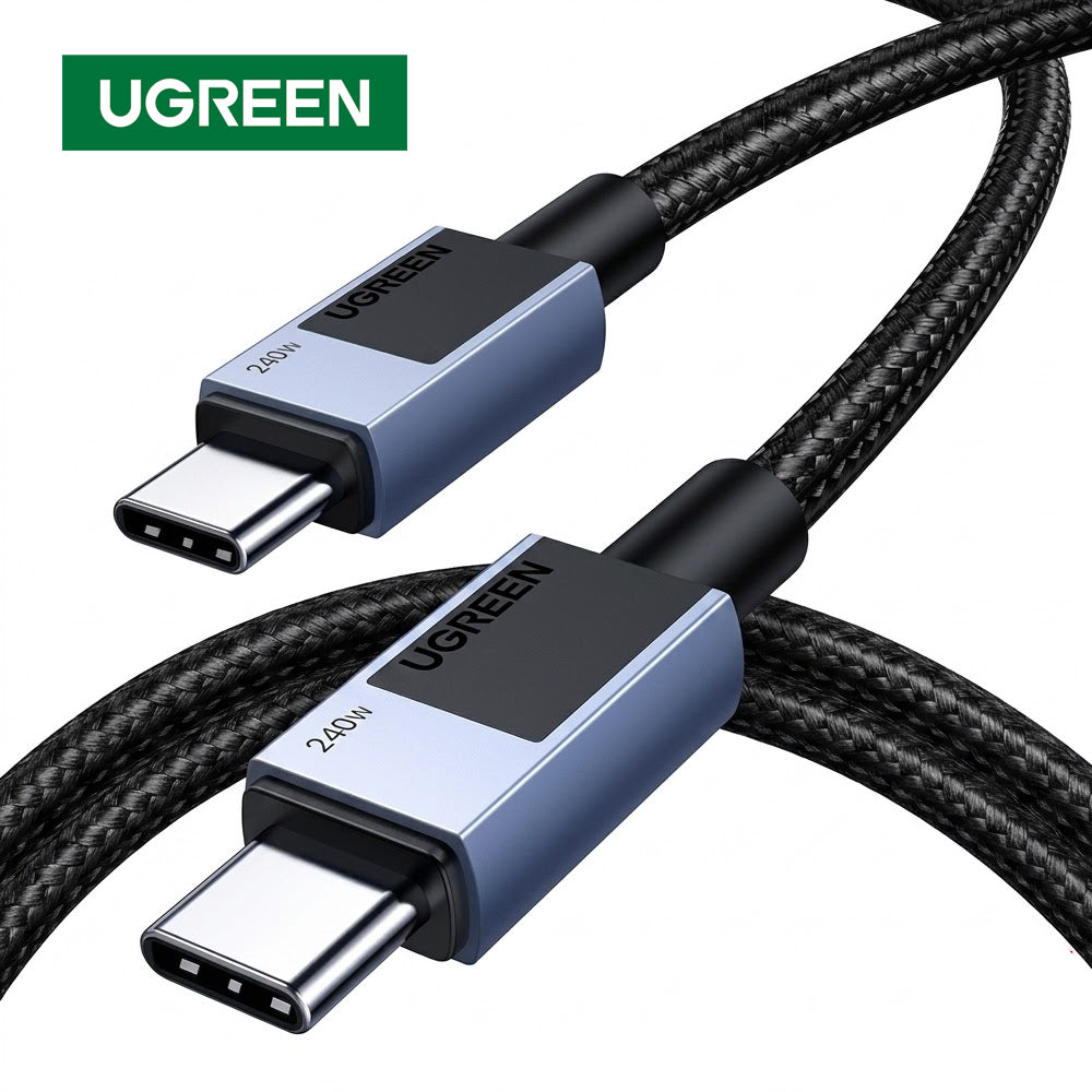 Cable USB-C a USB-C Ugreen Carga Rápida 240W PD 3.1 Trenzado de 2 Metros 45068 S2194