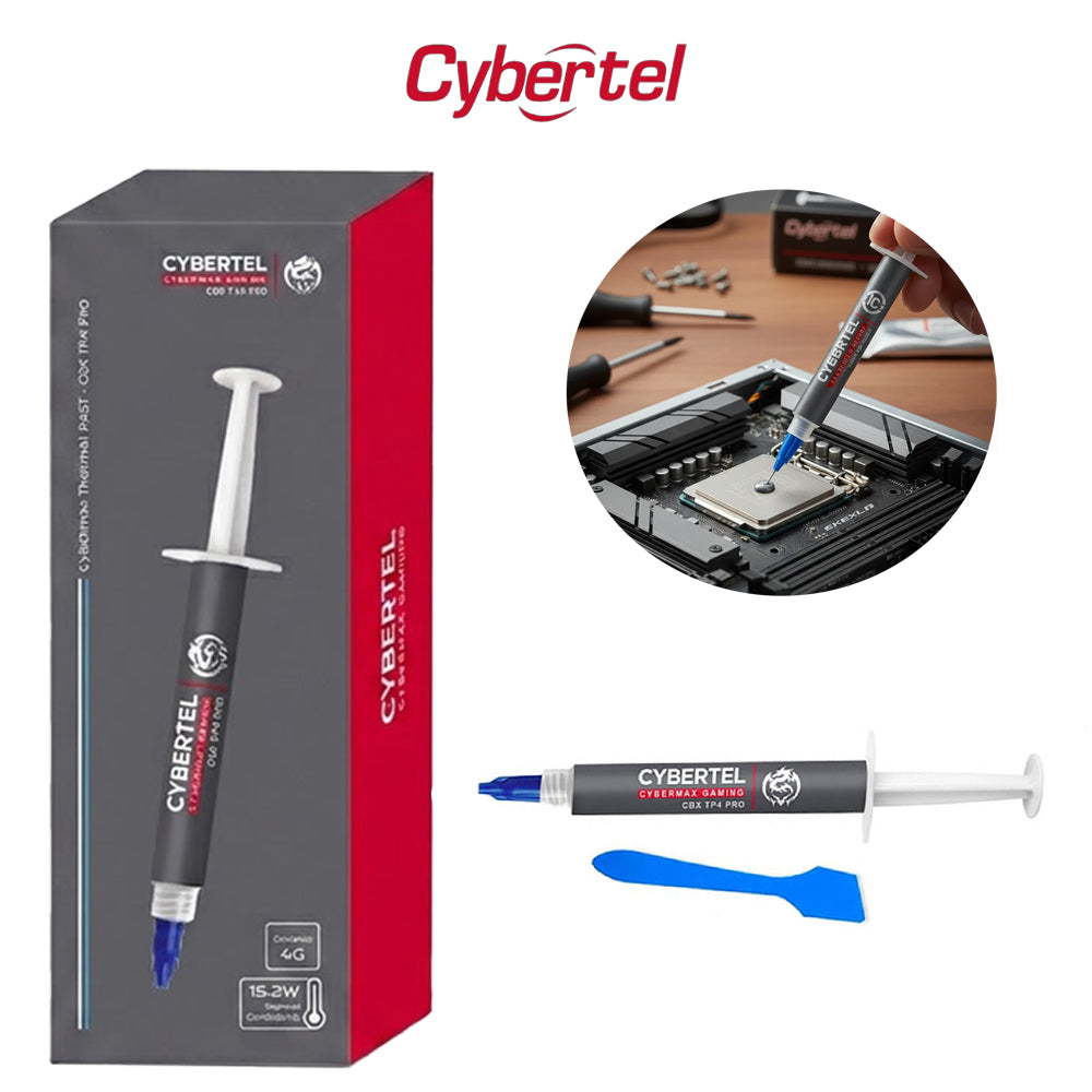 Pasta Térmica de Alto Rendimiento Cybertel CBX TP4 Pro 15.2 W/mK 4g Kit de Herramientas s2245