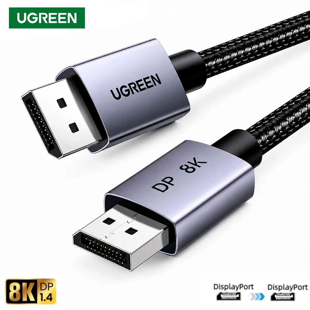 Cable DisplayPort a DisplayPort UGREEN 8K 60Hz 3 Metros Malla Trenzada DP 8K 25906 S2374