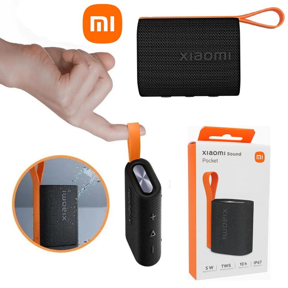 Parlante Bluetooth Portátil Xiaomi Sound Pocket 5W IP67 TWS Batería 10H Negro S2230