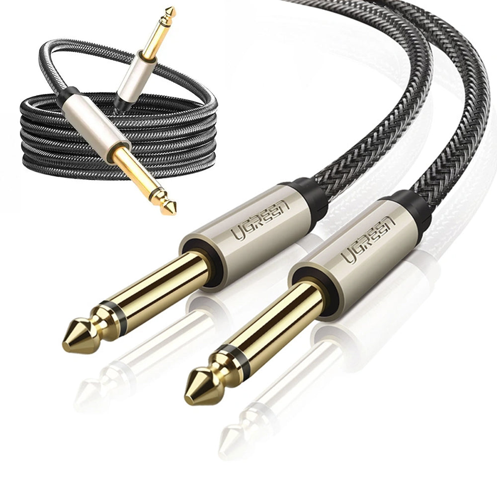Cable de Audio Mono TS 6.35mm 6.5mm 3 Metros Ugreen Trenzado de Nailon 10639 S2166