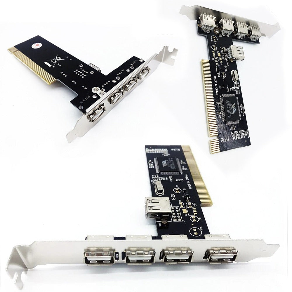 Tarjeta USB 2.0 5 Puertos Pci Express 5 Gbps chip VT6212L plug and play S0865