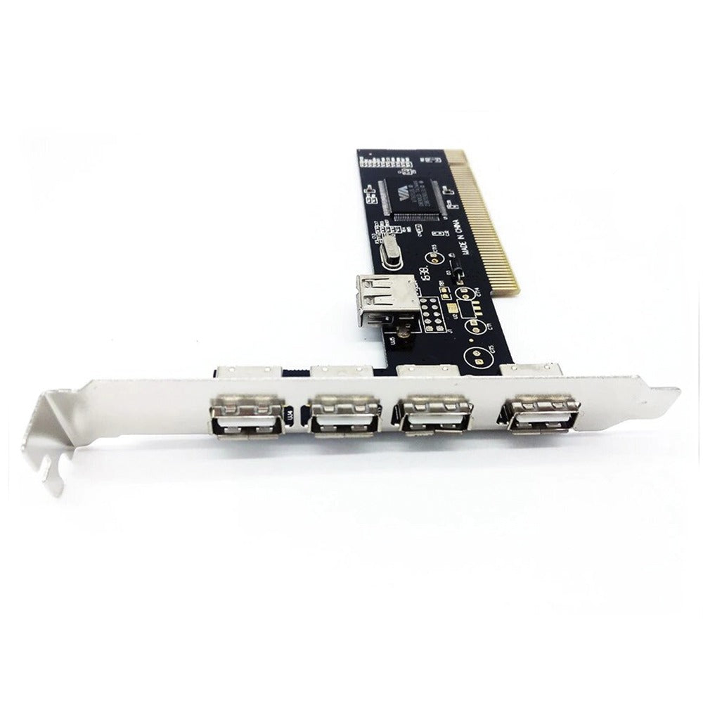 Tarjeta USB 2.0 5 Puertos Pci Express 5 Gbps chip VT6212L plug and play S0865