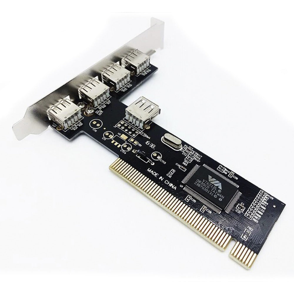 Tarjeta USB 2.0 5 Puertos Pci Express 5 Gbps chip VT6212L plug and play S0865