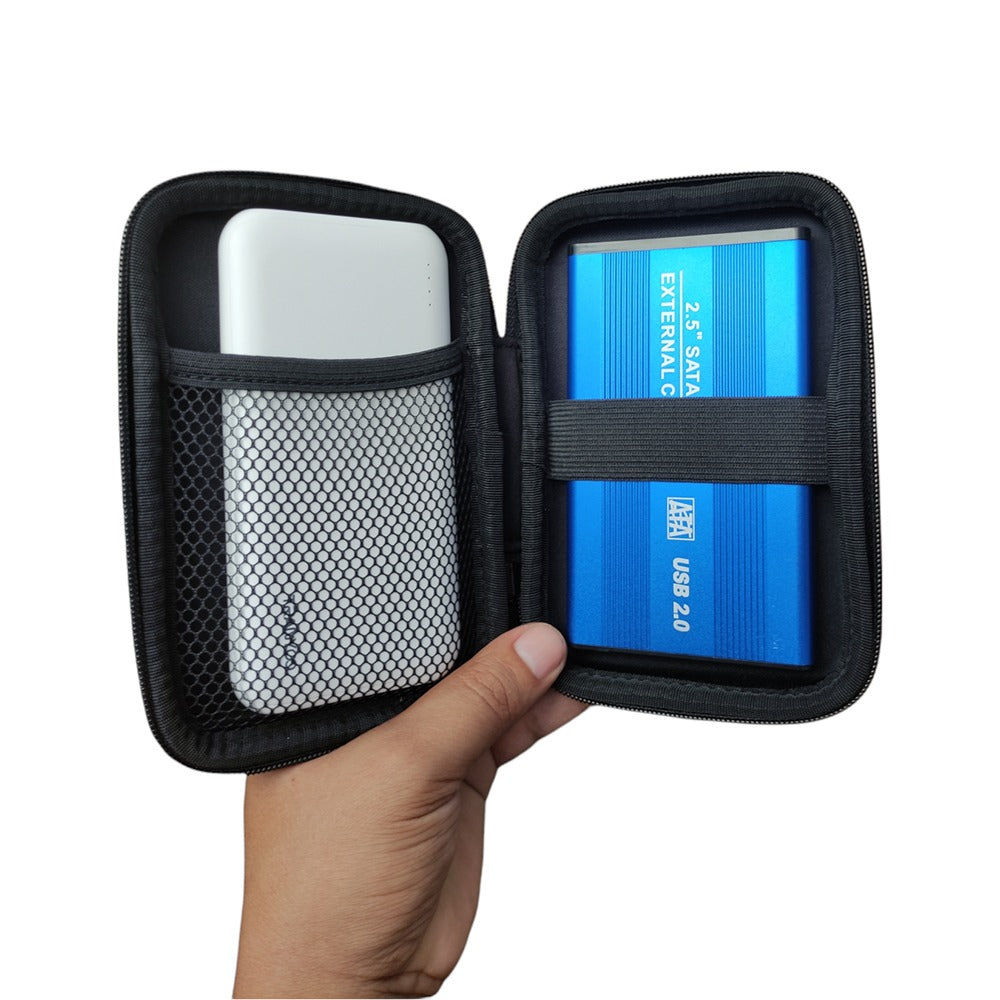 Funda Anti Golpes Case Disco Duro Externo 2.5 Cremallera Liso Santofa- Negro S0877