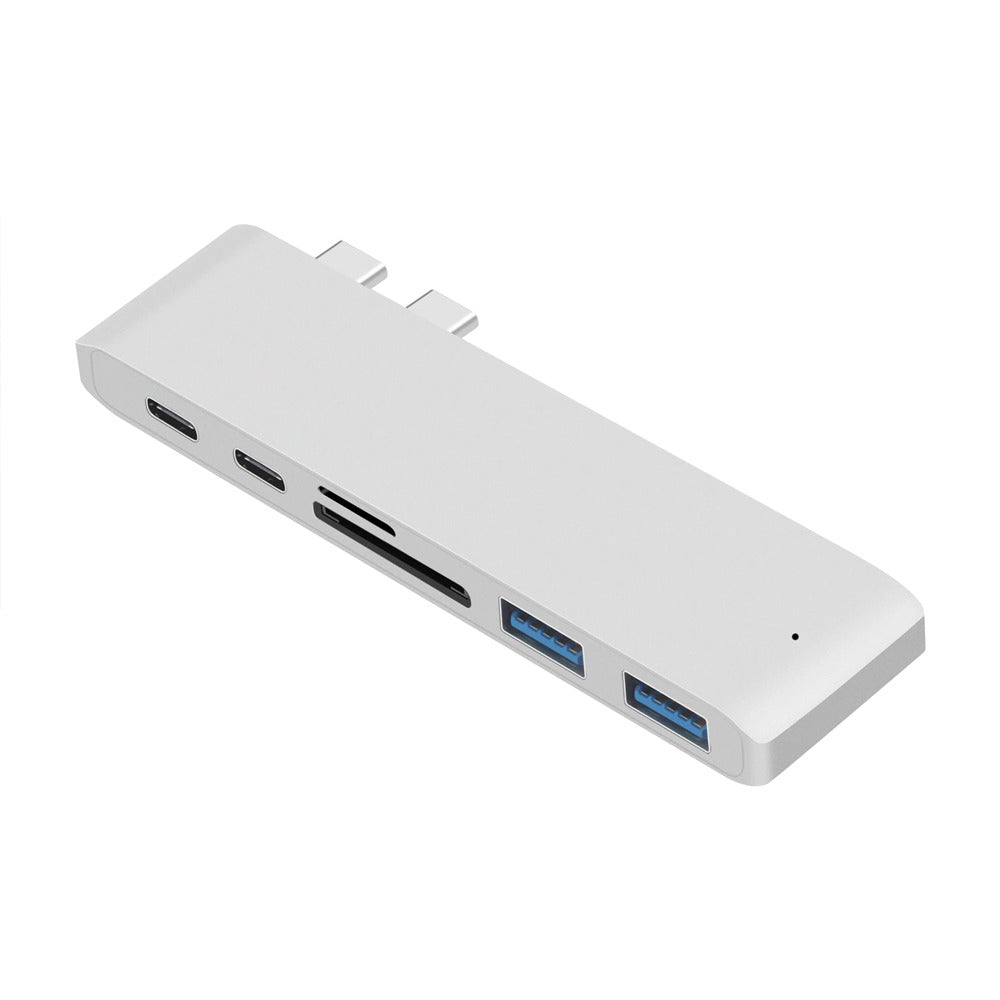 6 en 1 tipo C a USB 3.0 + TF Micro SD Lector de tarjetas hub adaptador S0890