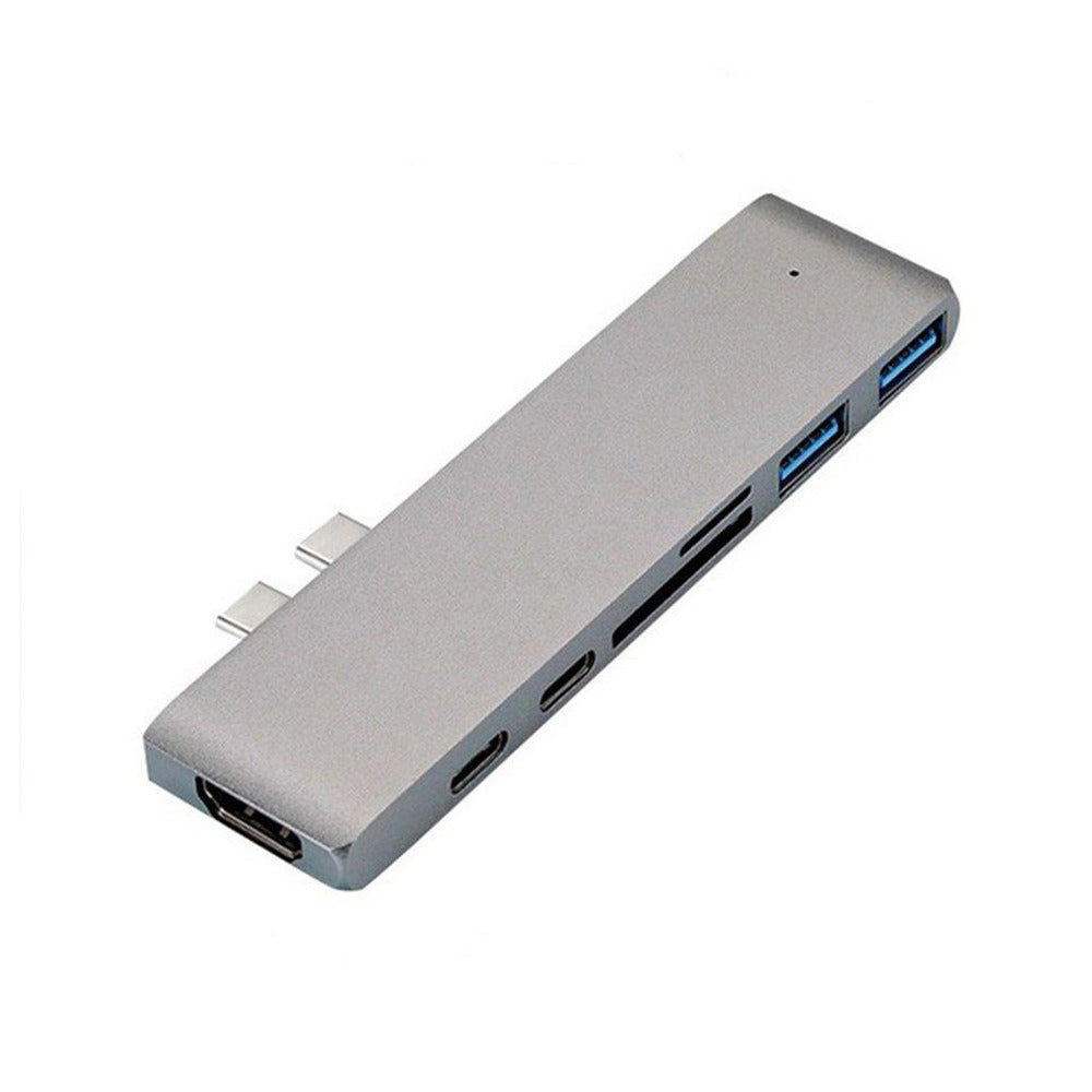 7 en 1 Tipo C a HDMI USB 3.0 + TF Micro SD Lector de Tarjetas HUB S0891