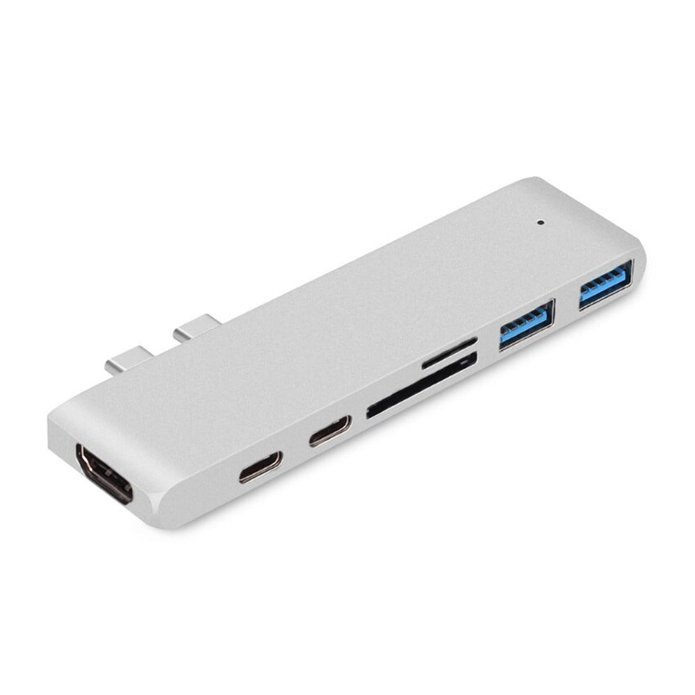 7 en 1 Tipo C a HDMI USB 3.0 + TF Micro SD Lector de Tarjetas HUB S0891