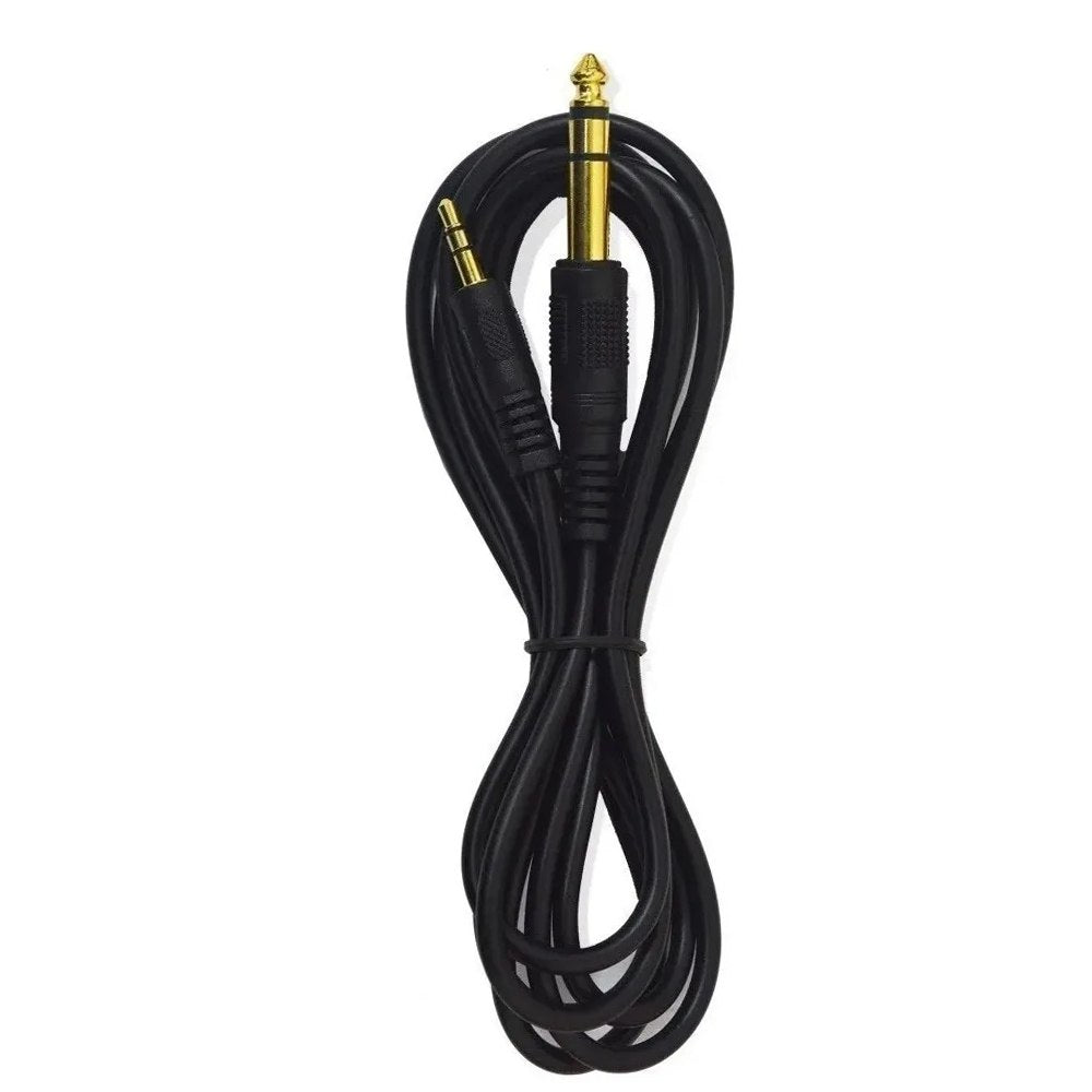 Cable adaptador Audio Microfono Plug 3.5mm Macho 6.5mm Macho Jack 1.5 Metros S1959