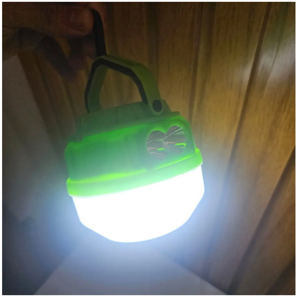 Foco Linterna LED Recargable Solar y USB 100W para Camping y Emergencias Verde S1815