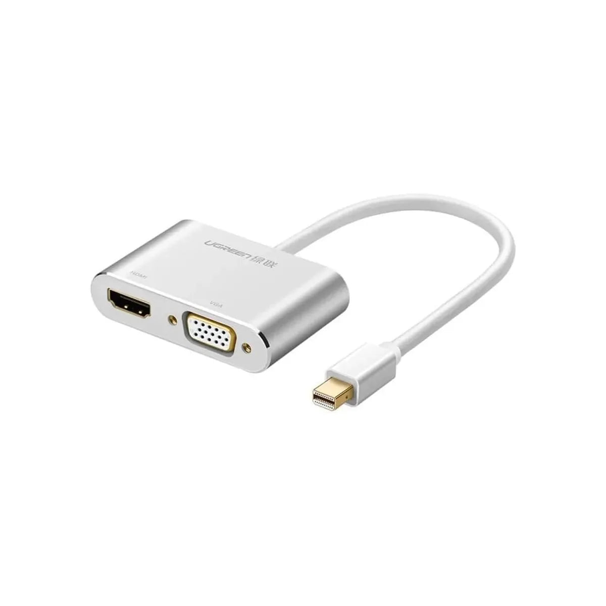 Adaptador UGREEN Mini DisplayPort a HDMI + VGA 4K Conversor de Video 2 en 1 s2054