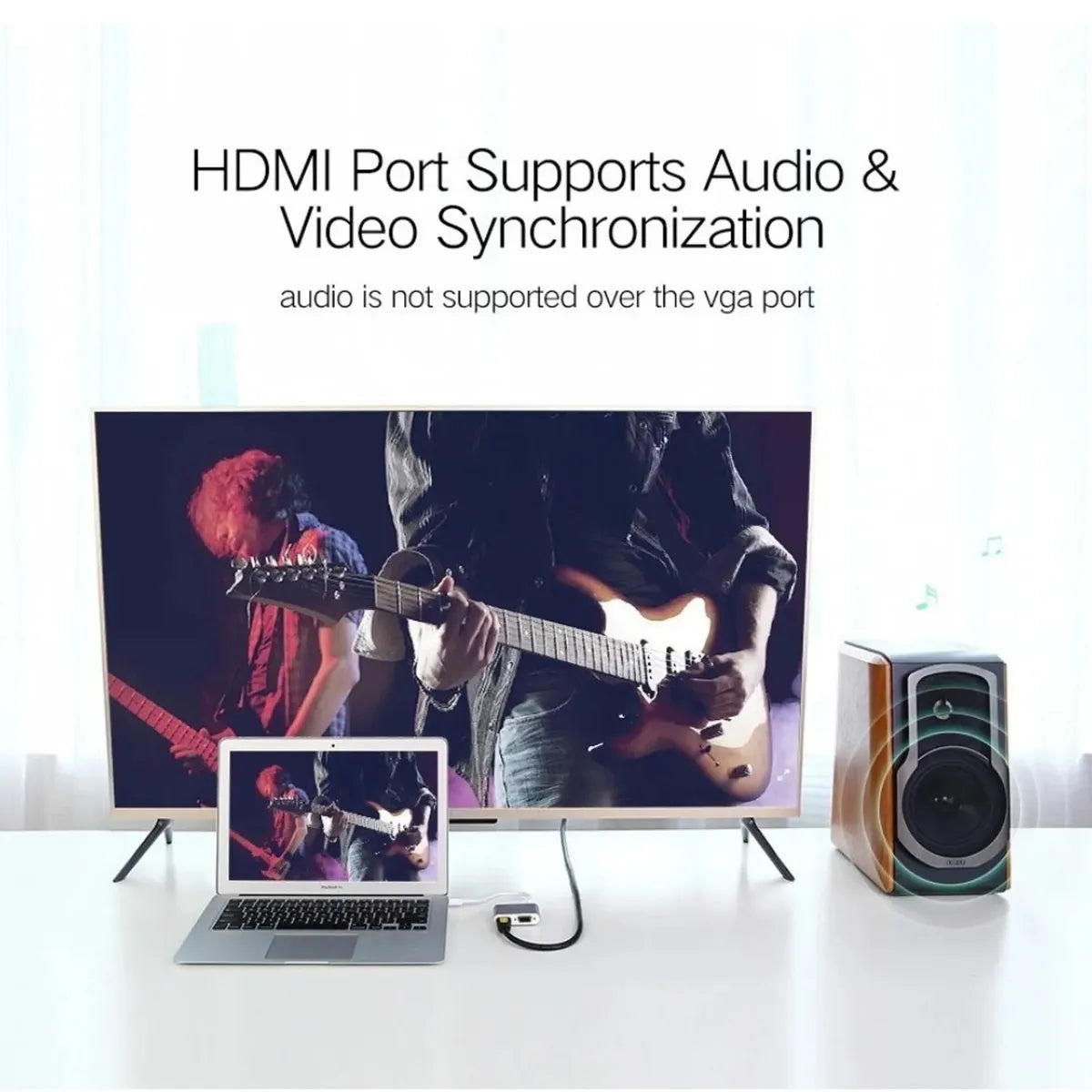Adaptador UGREEN Mini DisplayPort a HDMI + VGA 4K Conversor de Video 2 en 1 s2054