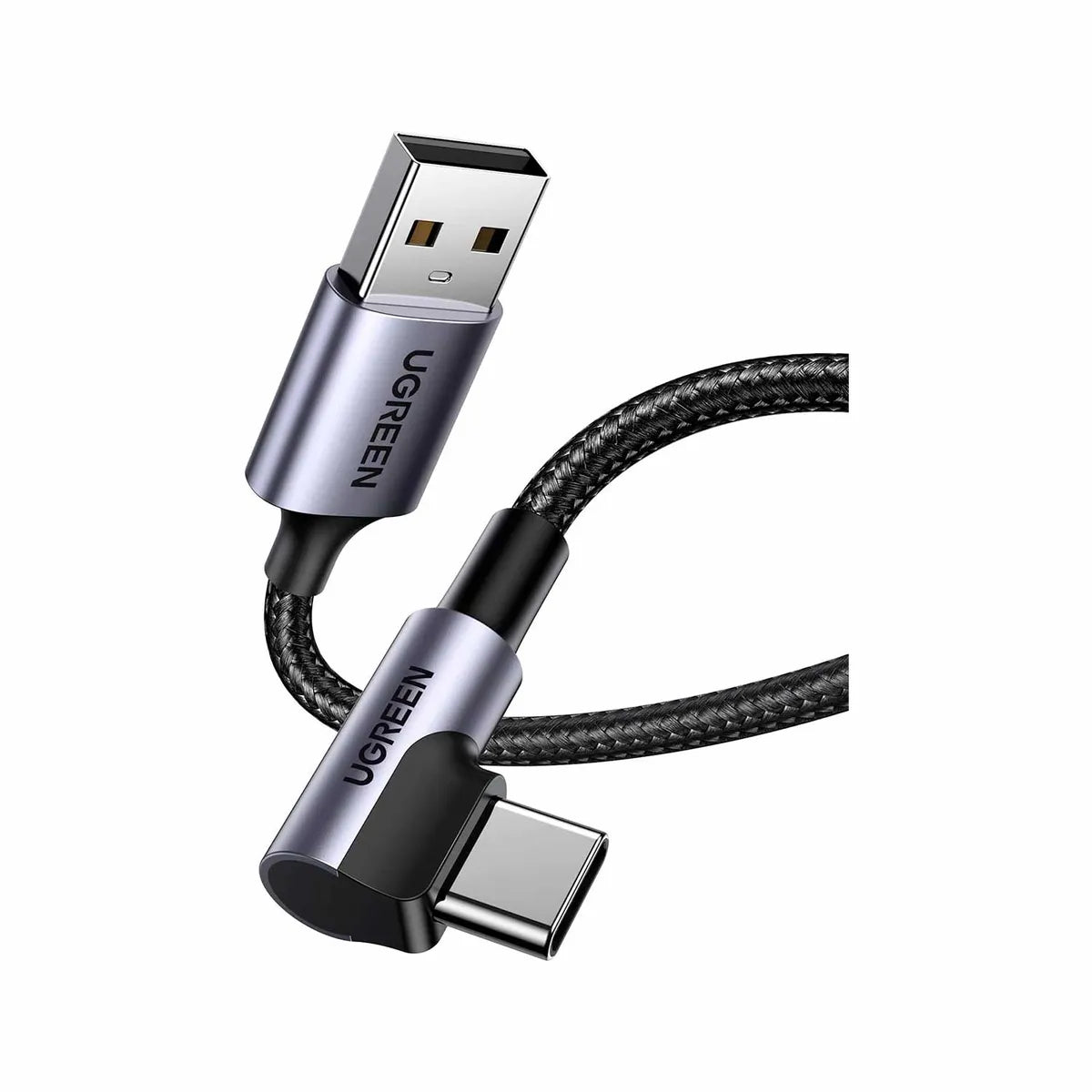Cable UGREEN USB-A a USB-C 3.0 con Ángulo de 90° Carga Rápida (1 Metro) S2132